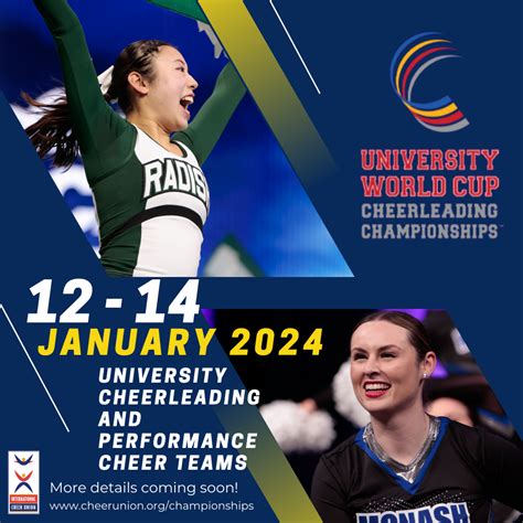 cheerleading worlds dates|international cheer union 2024 schedule.